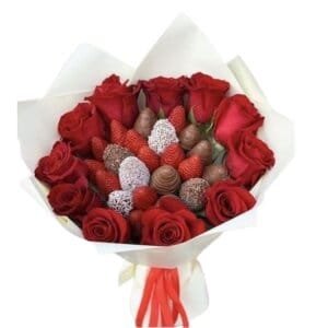 Maxi Bouquet  de Rosas y Chocofresas