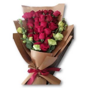 24 Rosas y Lisianthus