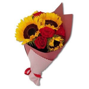 Bouquet Girasoles y Rosas