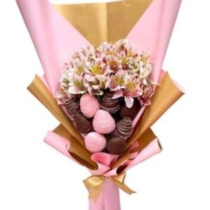 Bouquet Astromelias y Chocofresas