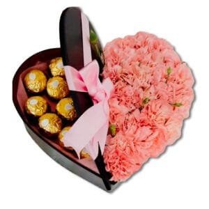 Joyero de madera con Rosas o Claveles