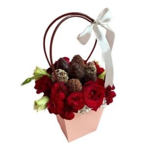 Canasta Mix Floral y Chocofresas