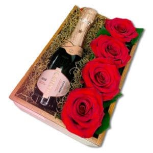 Box Rosas y Chandon 187