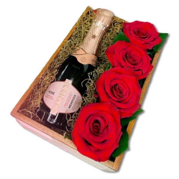 Box Rosas y Chandon 187