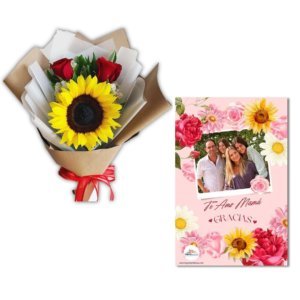 Combo Flores y FotoIman 10x15cms