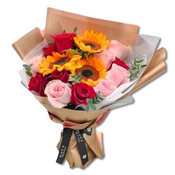 Rosas y Girasoles