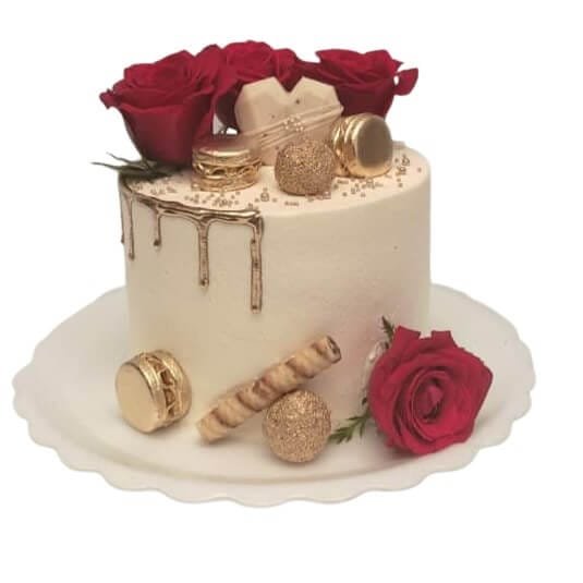 Culpitt Scatola Per Torta Vintage 30,5 Cm Con Vassoio Rosso Abbinato – Confezione Completa Per Torte Natalizie, Riutilizzabile E Facile Da Montare