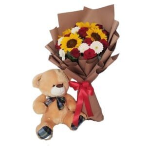 Combo Un beso en cada flor + Peluche
