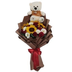 Combo Un beso en cada flor + Peluche