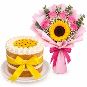 Combo Torta Maracuya Pie limón + Ramo Especial