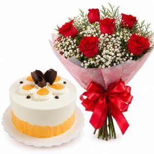 Combo Cake Zanahoria y Miel + Rosas