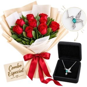 Combo Rosas y Colibri